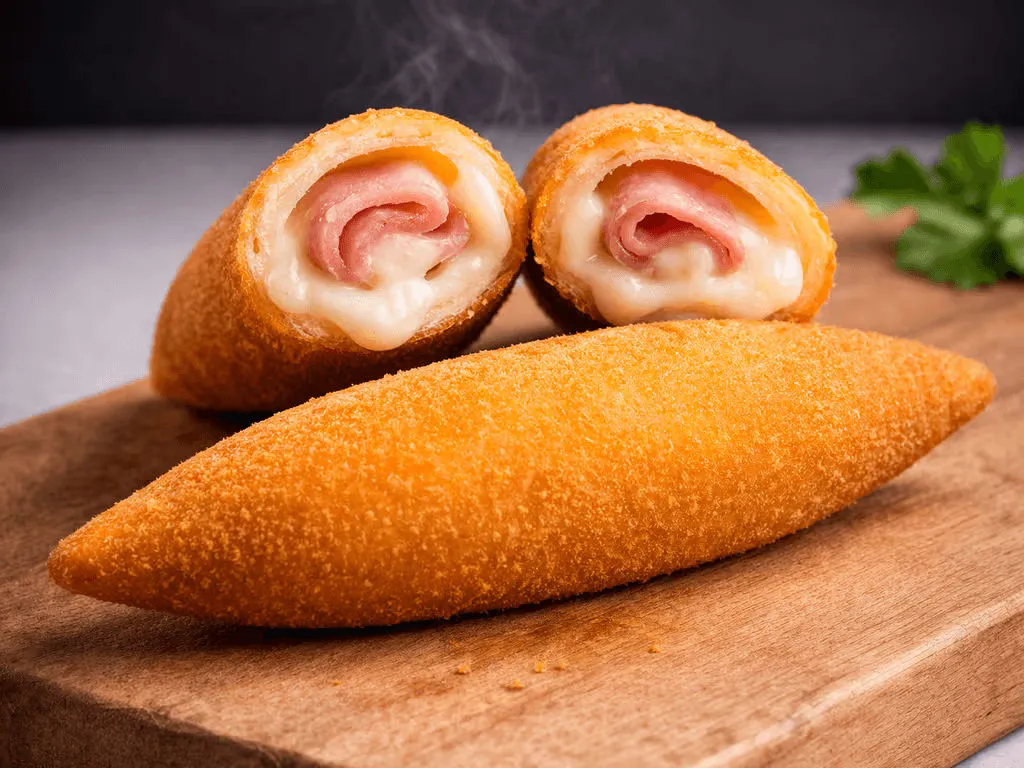 Enroladinho de presunto e queijo congelado