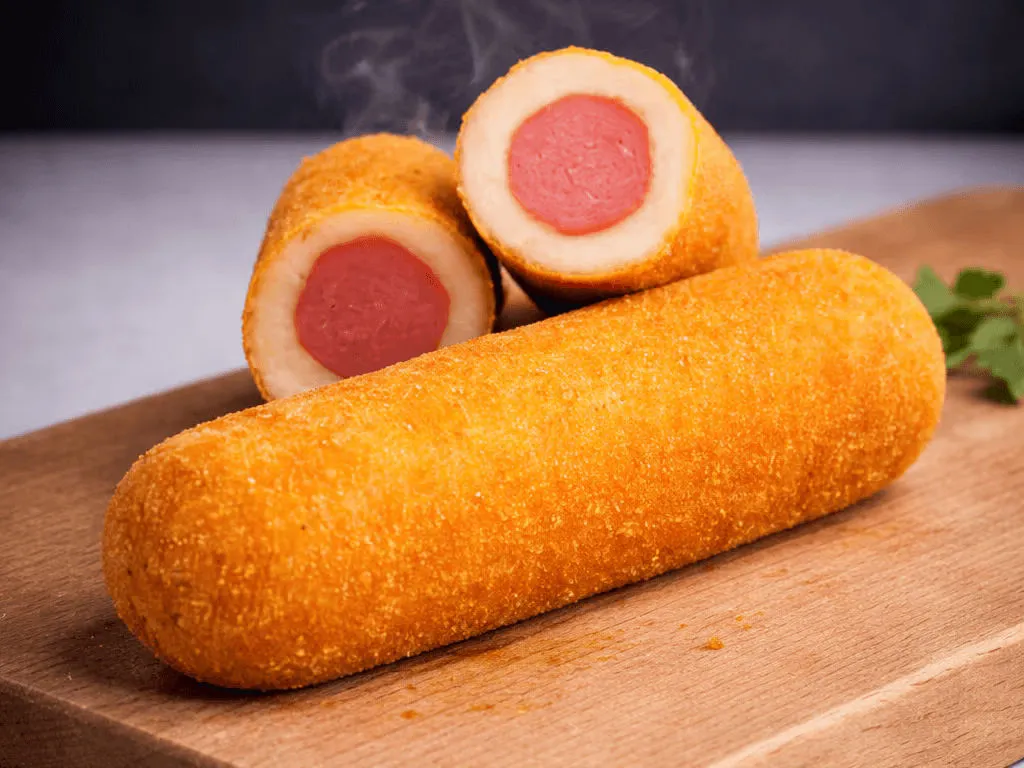 Salgado de salsicha congelado